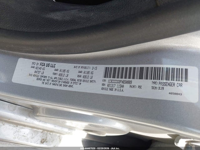 Aukcja sprzedaży 2015 Chrysler 200 C, vin: 1C3CCCCG3FN650889, numer aukcji: 44467520