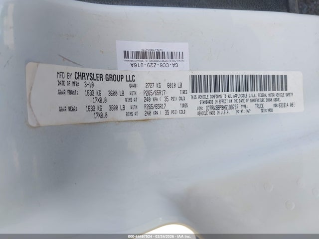 2010 DODGE DAKOTA 1D7RW3BP9AS199787 Photo 8