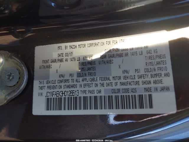2017 FIAT 124 SPIDER JC1NFAEK3H0126513 Photo 8