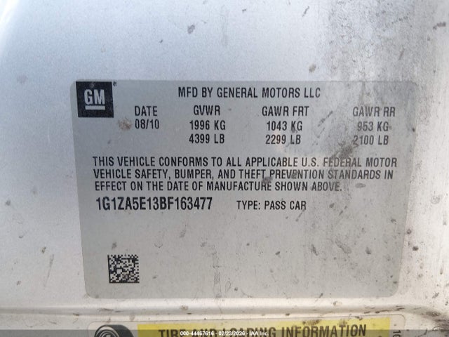 2011 CHEVROLET MALIBU 1G1ZA5E13BF163477 Photo 8