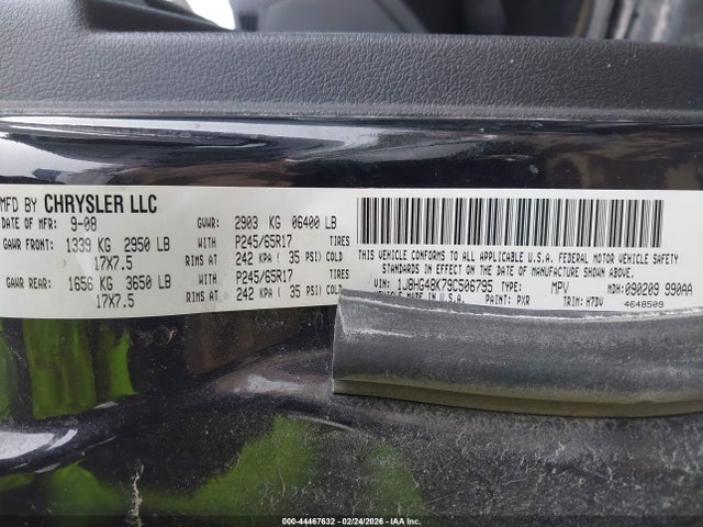 2009 JEEP COMMANDER 1J8HG48K79C506795 Photo 8