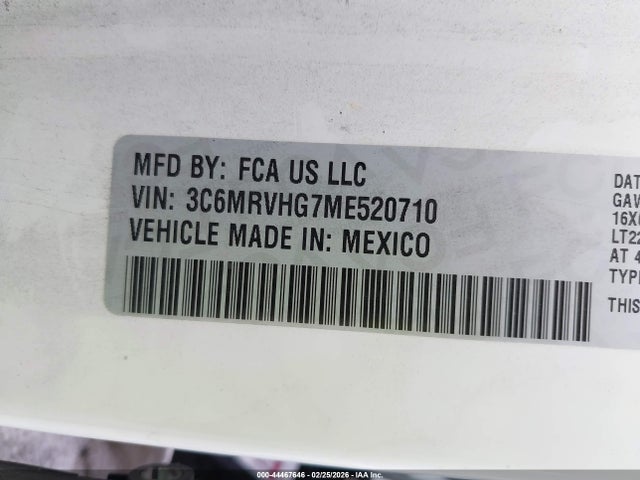 3C6MRVHG7ME520710 RAM Promaster 3500 High Roof 159 Wb