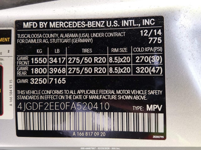 2015 MERCEDES-BENZ GL 350 BLUETEC 4JGDF2EE0FA520410 Photo 8