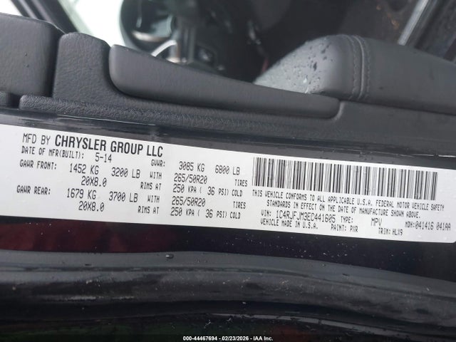 Jeep Grand Cherokee Summit 2014 1C4RJFJM3EC441605 Image 9