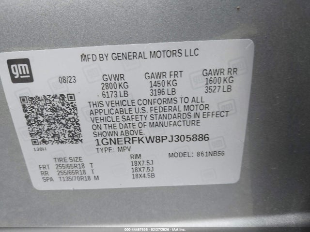 1GNERFKW8PJ305886 Chevrolet Traverse Fwd Ls
