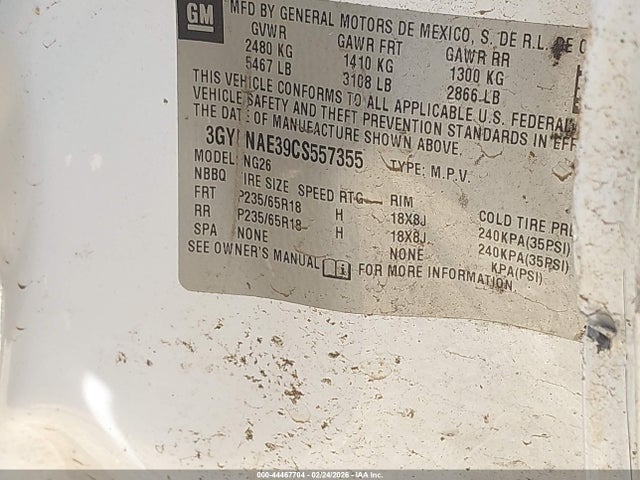 2012 CADILLAC SRX 3GYFNAE39CS557355 Photo 8