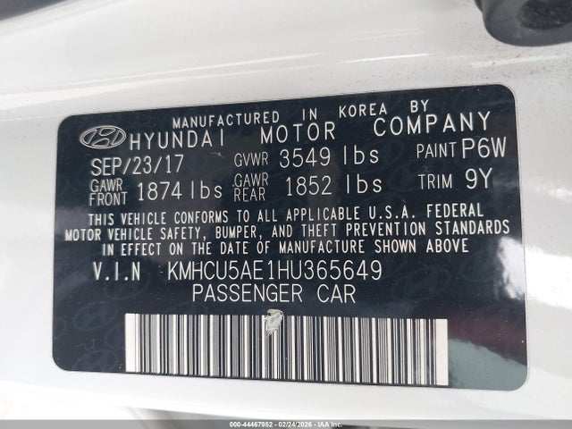 KMHCU5AE1HU365649 Hyundai Accent Sport