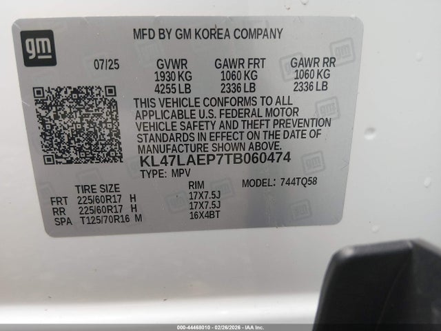 Aukcja sprzedaży 2026 Buick Envista Preferred Fwd, vin: KL47LAEP7TB060474, numer aukcji: 44468010
