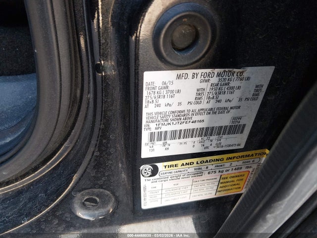 2015 FORD EXPEDITION EL 1FMJK1JT2FEF48165 Photo 8