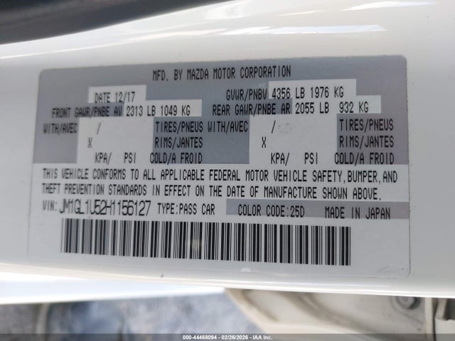 JM1GL1U52H1156127 Mazda Mazda6 Sport