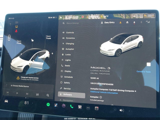 Продажа на аукционе авто 2025 Tesla Model 3 Long Range All-wheel Drive, vin: 5YJ3E1EB1SF934056, номер лота: 44468151