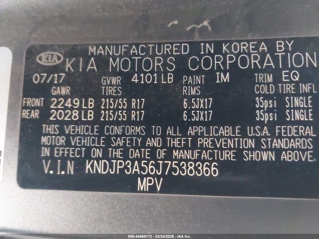 KIA SOUL + 2018 KNDJP3A56J7538366 Image 9