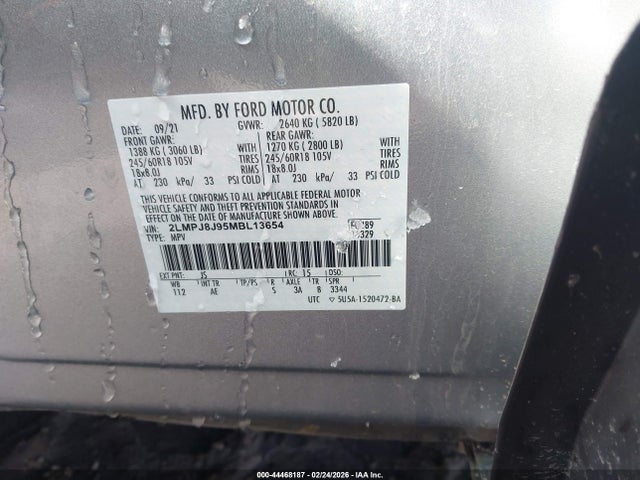 2021 LINCOLN NAUTILUS 2LMPJ8J95MBL13654 Photo 8