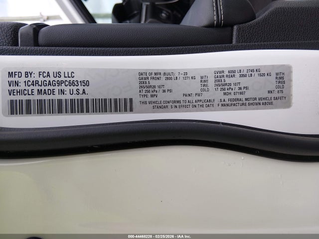 2023 JEEP GRAND CHEROKEE 1C4RJGAG9PC663150 Photo 8