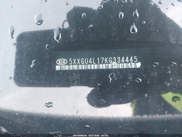 44468234 :رقم المزاد ، 5XXGU4L17KG334445 vin ، 2019 Kia Optima Ex مزاد بيع