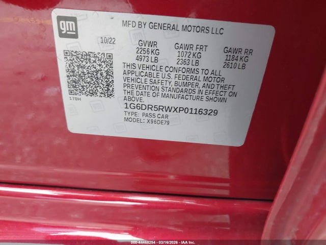 Продажа на аукционе авто 2023 Cadillac Ct5-v V-series, vin: 1G6DR5RWXP0116329, номер лота: 44468254