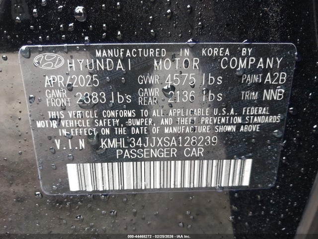 Aukcja sprzedaży 2025 Hyundai Sonata Hybrid Sel, vin: KMHL34JJXSA128239, numer aukcji: 44468272