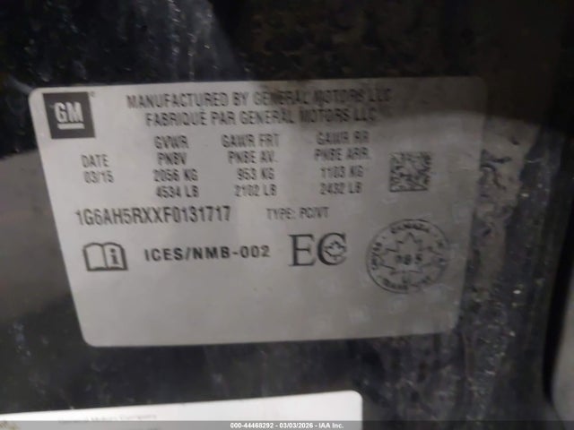 2015 CADILLAC ATS 1G6AH5RXXF0131717 Photo 8