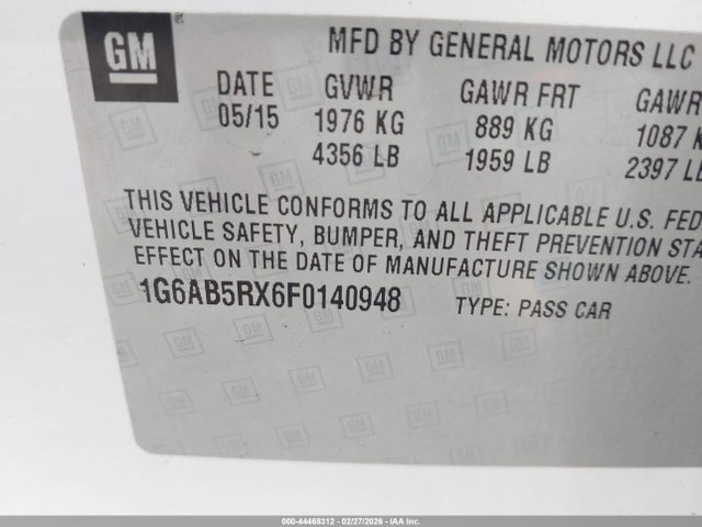 2015 CADILLAC ATS 1G6AB5RX6F0140948 Photo 8