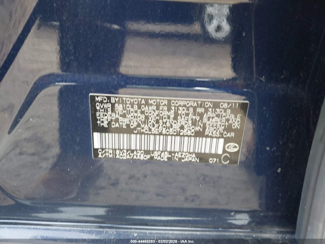 Aukcja sprzedaży 2012 Lexus Ls 460, vin: JTHCL5EF8C5012580, numer aukcji: 44468393