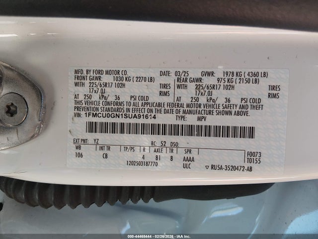 2025 FORD ESCAPE 1FMCU0GN1SUA91614 Photo 8