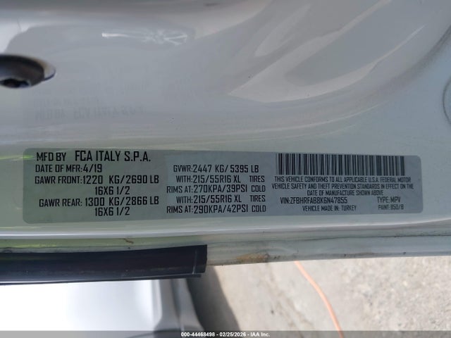 2019 RAM PROMASTER CITY ZFBHRFAB8K6N47855 Photo 8