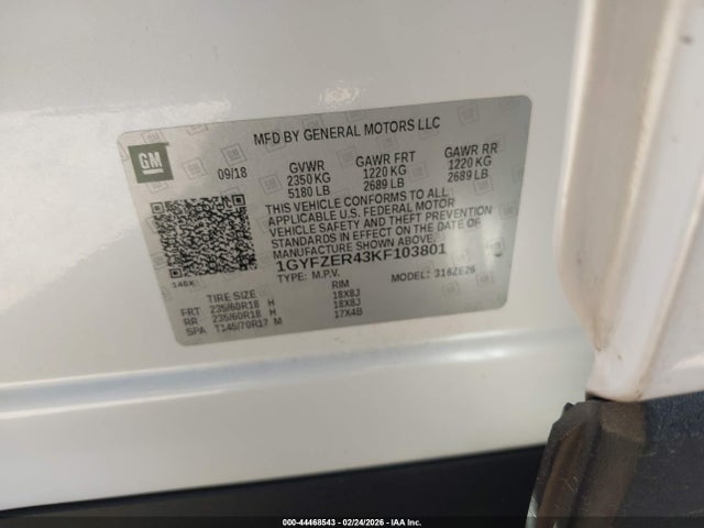 Продаж на аукціоні авто 2019 Cadillac Xt4 Sport, vin: 1GYFZER43KF103801, номер лоту: 44468543