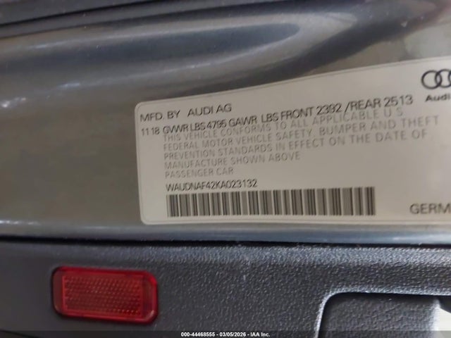 44468555 :رقم المزاد ، WAUDNAF42KA023132 vin ، 2019 Audi A4 45 Premium مزاد بيع