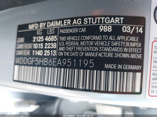 Aukcja sprzedaży 2014 Mercedes-benz C 350 Sport, vin: WDDGF5HB6EA951195, numer aukcji: 44468629