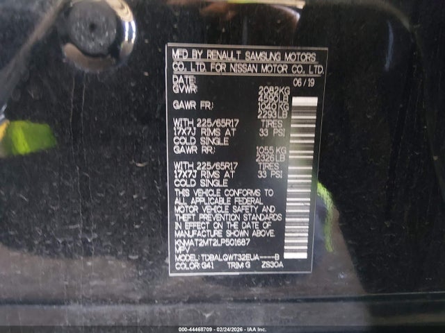 Nissan Rogue Sv Fwd 2020 KNMAT2MT2LP501687 Image 9