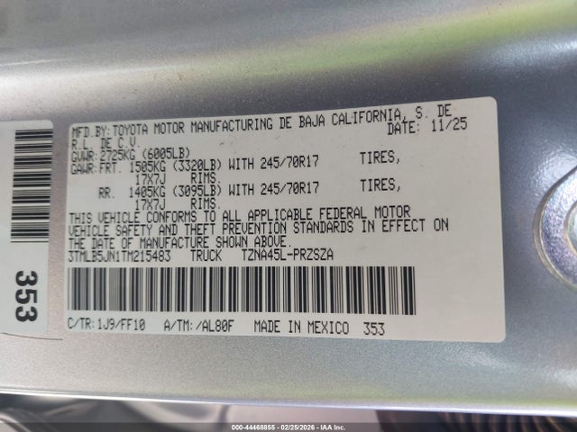 Toyota Tacoma Sr5 2026 3TMLB5JN1TM215483 Image 9