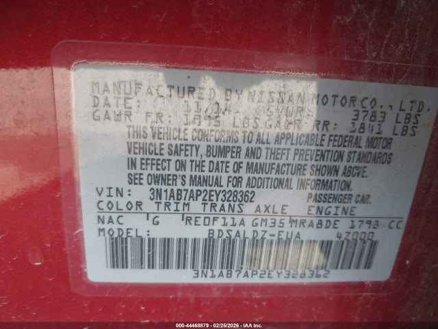 Nissan SENTRA SV 2014 3N1AB7AP2EY328362 Image 9