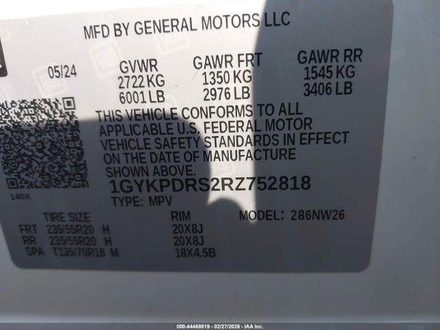 2024 CADILLAC XT6 1GYKPDRS2RZ752818 Photo 8