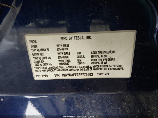 2023 TESLA MODEL Y 7SAYGAEE2PF775603 Photo 8