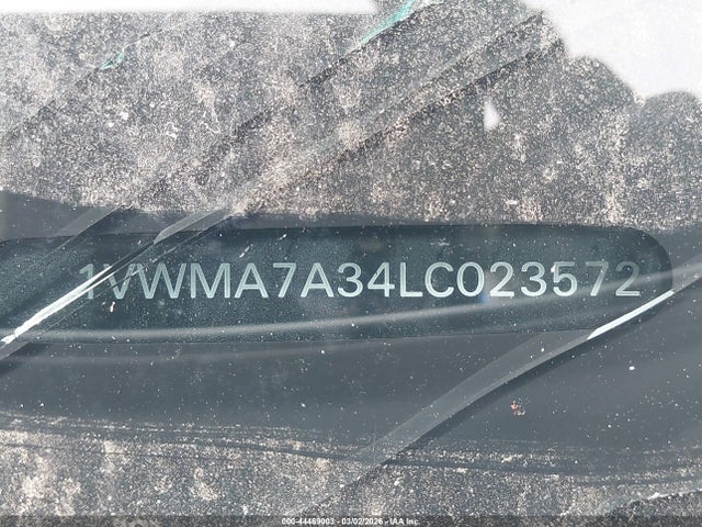 44469003 :رقم المزاد ، 1VWMA7A34LC023572 vin ، 2020 Volkswagen Passat 2.0t R-line مزاد بيع