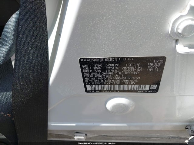 44469004 :رقم المزاد ، 3CZRU5H37MM711201 vin ، 2021 Honda Hr-v 2wd Lx مزاد بيع