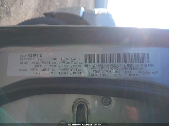 Aukcja sprzedaży 2019 Ram 2500 Big Horn  4x4 6'4 Box, vin: 3C6UR5DJXKG557026, numer aukcji: 44469009