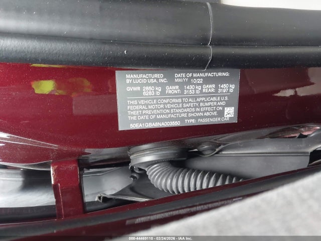 2022 LUCID AIR 50EA1GBA8NA003550 Photo 8