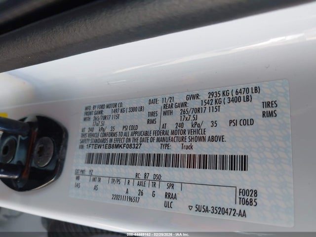 2021 FORD F-150 1FTEW1EB8MKF08327 Photo 8