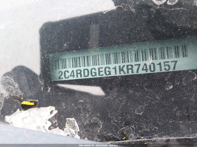 Продажа на аукционе авто 2019 Dodge Grand Caravan Gt, vin: 2C4RDGEG1KR740157, номер лота: 44469176