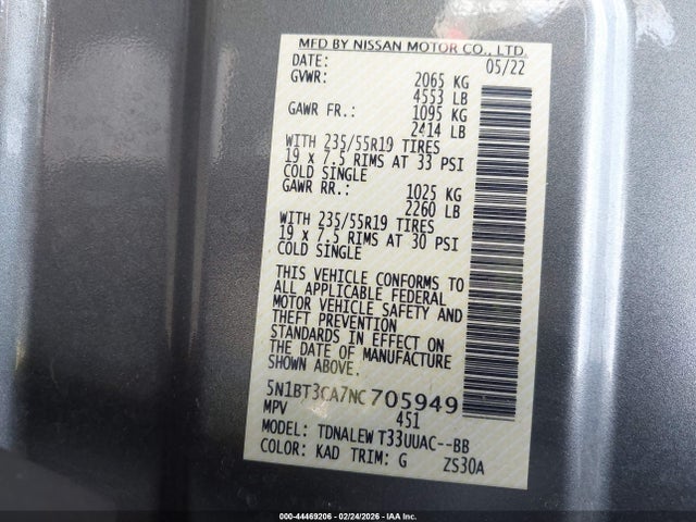 2022 NISSAN ROGUE 5N1BT3CA7NC705949 Photo 8