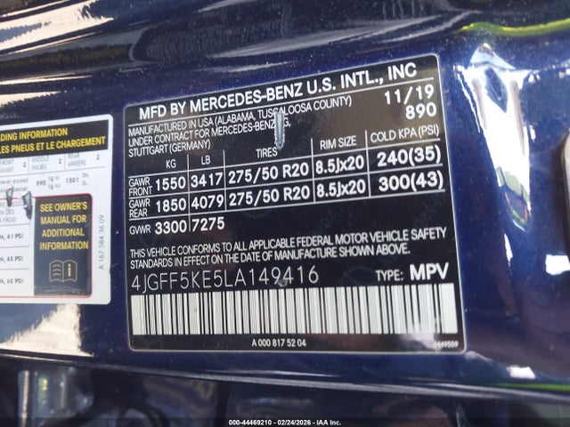 2020 MERCEDES-BENZ GLS 450 4JGFF5KE5LA149416 Photo 8