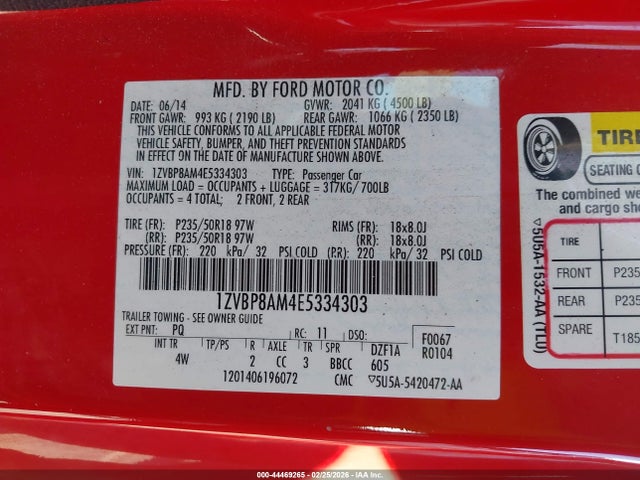 Ford Mustang V6 Premium 2014 1ZVBP8AM4E5334303 Image 9