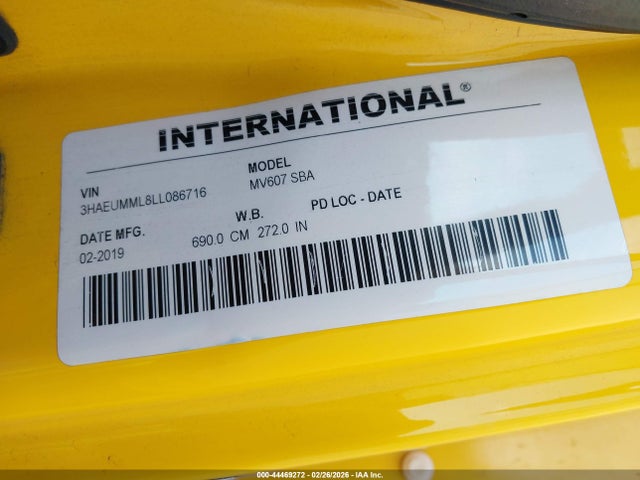 International Mv 2020 3HAEUMML8LL086716 Image 9
