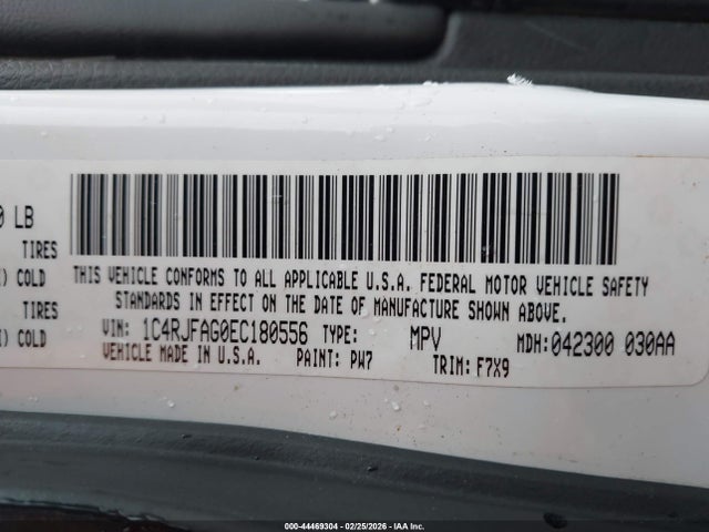 Продаж на аукціоні авто 2014 Jeep Grand Cherokee Laredo, vin: 1C4RJFAG0EC180556, номер лоту: 44469304