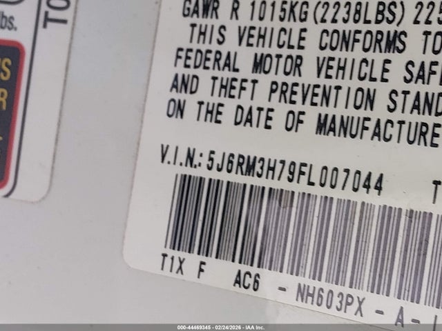 Honda Cr-v Ex-l 2015 5J6RM3H79FL007044 Image 9