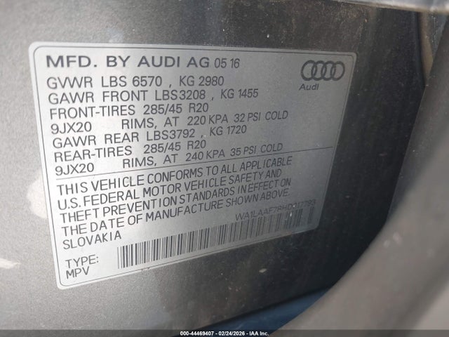 2017 AUDI Q7 WA1LAAF78HD017793 Photo 8