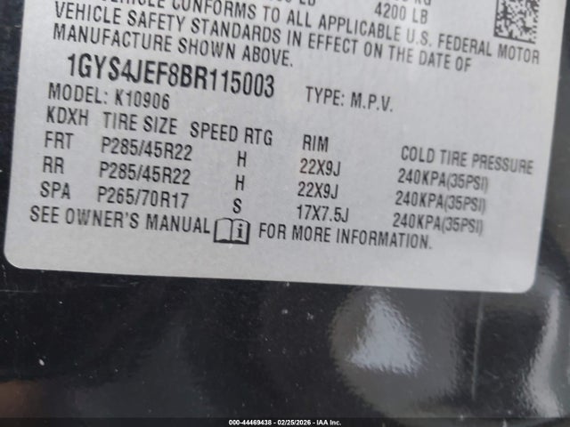 2011 CADILLAC ESCALADE ESV 1GYS4JEF8BR115003 Photo 8