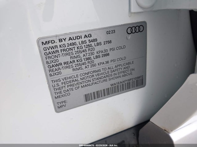 2023 AUDI Q5 WA1EAAFY6P2103972 Photo 8
