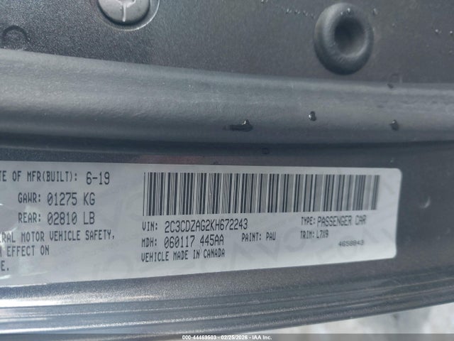 Dodge Challenger Sxt 2019 2C3CDZAG2KH672243 Image 9